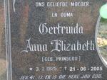 SPUY  Gertruida Anna Elizabeth,  van der nee PRINSLOO 1925-2005