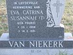 NIEKERK Eva Catrina Susannah nee FOURIE 1908-1991