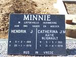 MINNIE Hendrik J. 1919-1978 & Catherina J.M. BLIGNAULT 1921-1978