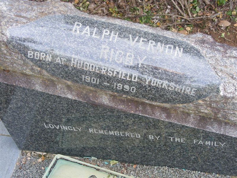 RIGBY Ralph Vernon 1901-1990