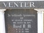 VENTER David D.M. 1930-1985