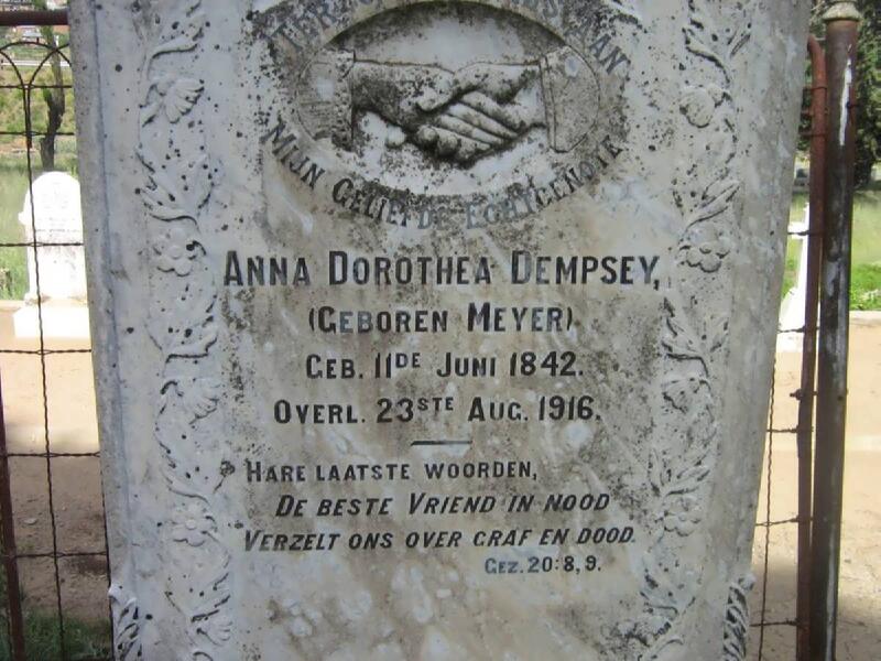 DEMPSEY Anna Dorothea nee MEYER 1842-1916