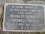 GRADWELL Maria Petronella nee OELOFSE 1886-1980