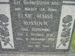 ROSSOUW Elsie Maria nee SCHOEMAN 1876-1958