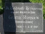 ROSSOUW Gertie formerly GERBER 1906-1992