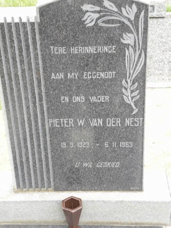 NEST Pieter W., van der 1923-1963