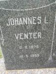 VENTER Johannes L. 1875-1959