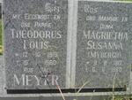 MEYER Theodorus Louis 1910-1980 & Magrietha Susanna MYBURGH 1912-1980