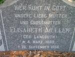 MULLER Elisabeth nee LANGCUTH 1880-1959
