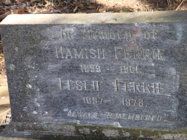 FERRIE Hamish 1899-1981 & Leslie 1897-1978