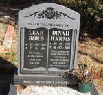BORD Leah 1929-1991 :: HARMS Dinah 1925-2004