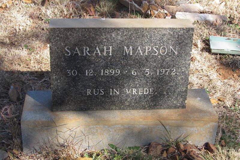MAPSON Sarah 1899-1972