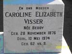 VISSER Caroline Elizabeth nee BEDDY 1876-1974