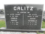 CALITZ Cornelis Ignatius 1905-1982 & Hester Petronella 1909-1996