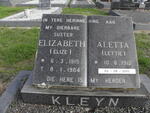 KLEYN Elizabeth 1915-1984 :: KLEYN Aletta 1912-2001
