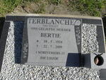 TERBLANCHE Bertie nee GERICKE 1924-2009