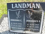 LANDMAN Johannes F. 1927-1998 & Johanna C. 1926-2007
