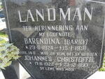 LANDMAN Johannes Christoffel 1922-1993 & Barendina 1924-1991