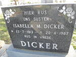 DICKER Isabella M. 1913-1987