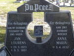 PREEZ Jan Lourens, du 1923-1987 & Anna Maria 1932-