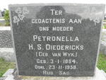 DIEDERICKS Petronella H.S. nee VAN WYK 1884-1958