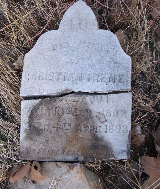 PROUDFOOT Christian Irene 1892-1893