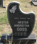 GOSS Hester Andrietha 1910-1998