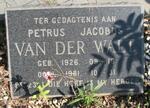 WALT Petrus Jacobus, van der 1926-1981
