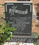 LANDSBERG Anna Catharina Magrietha nee van TONDER 1889-1978
