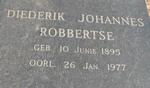 ROBBERTSE Diederik Johannes 1895-1977