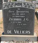 VILLIERS Zacharias J.G., de 1904-1975