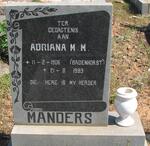 MANDERS Adriana M.M. nee BADENHORST 1906-1983