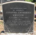 KRUGER Johanna Catharina 1884-1926