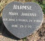 HARMSE Maria Johanna nee Janse van VUUREN 1899-1970