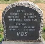 VOS Karel 1915-1987 & Breggie 1921-2002