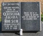 ROESCH Getruida Jacoba nee COERTZE 1916-2000