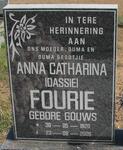 FOURIE Anna Catharina nee GOUWS 1920-2009