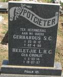 POTGIETER Gerhardus S.C. 1912-1990 & Heiletjie L.H.C. CRONJE 1914-1987
