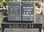 KRUGER C.J.G. 1935-1987 & A.M.C. 1941-2008