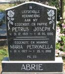 ABRIE Petrus Joseph 1921-1996 & Maria Petronella 1927-2009
