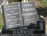 HARMSE Sophia Francina Petronella 1913-2003