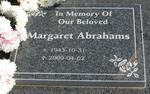 ABRAHAMS Margaret 1943-2009