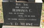 MERWE Hermanus C., van der 1960-1968