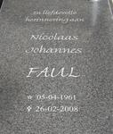 FAUL Nicolaas Johannes 1961-2008