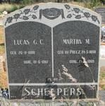 SCHEEPERS Lucas G.C. 1888-1961 & Martha M. DU PREEZ 1898-1960