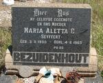 BEZUIDENHOUT Maria Aletta C. nee SEYFFERT 1930-1965