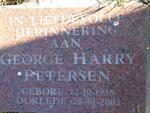 PETERSEN George Harry 1938-2003
