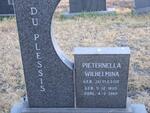 PLESSIS Pieternella Wilhelmina, du nee DU PLESSIS 1895-1989