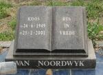 NOORDWYK Koos, van 1949-2001