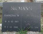 NIEMANN A.C.M. 1922-1991 & Francina W. 1917-1992